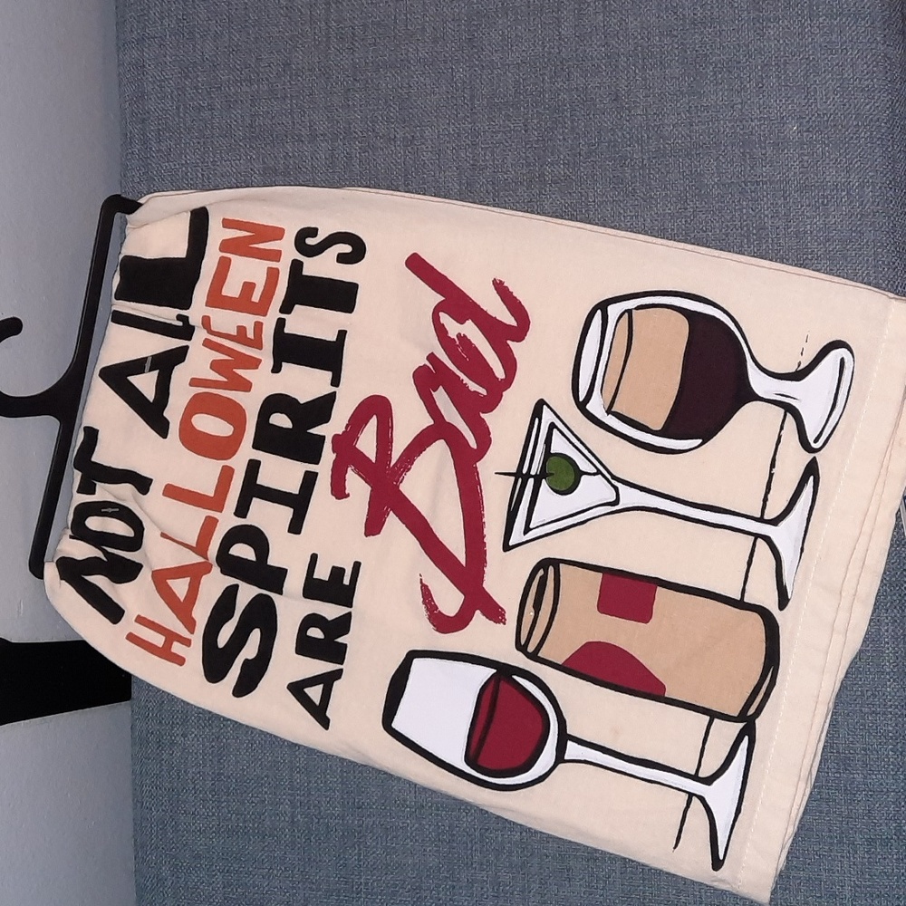 Not All Halloween Spirits Are Bad Halloween Cotton Kitchen Dish Towel Fun NWT